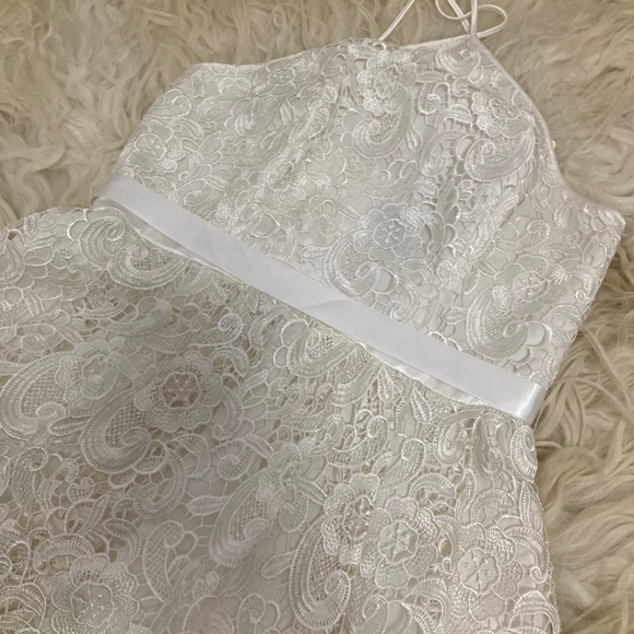 AIDAN MATTOX Lace Knee-Length Dress - Picture 7 of 12